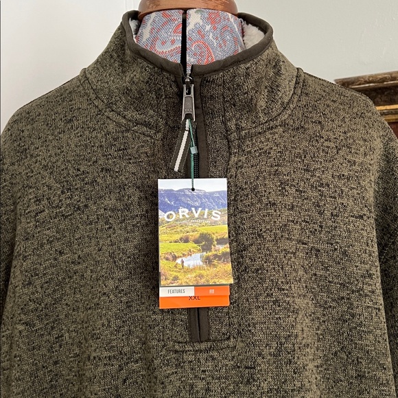 Men’s Orvis 1/4 Zip Sherpa Lined Pullover - Picture 3 of 10